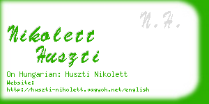 nikolett huszti business card